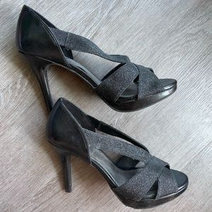 Black Strappy sparkly heels